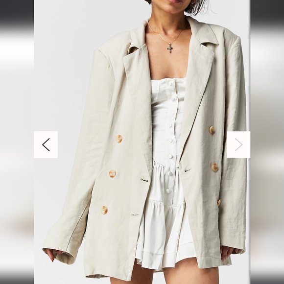 Free People - Cream Blazer - Picture 6 of 8